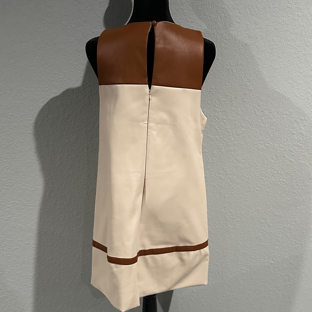 Faux leather shift dress - Picture 2 of 3